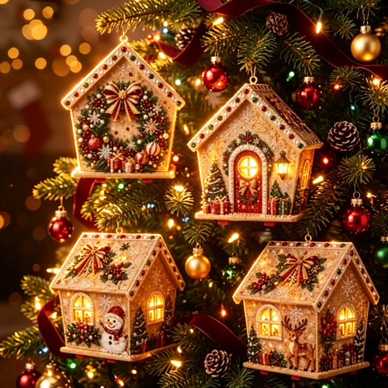 Art And Craft For Xmas - DIY 3D 다이아몬드 진주 장식 크리스마스