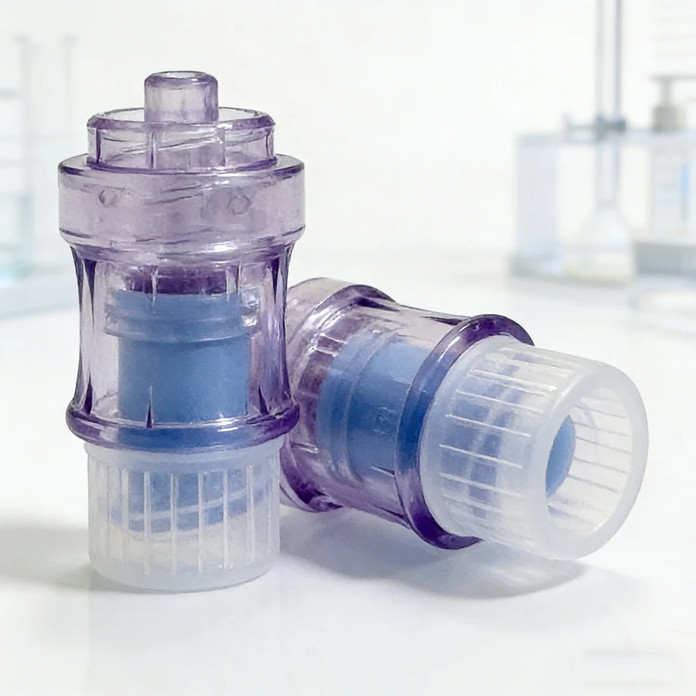 Plastic Medical Needle Free Valve Disposable Non Sterile Needleless Injection Connector For Physiological Saline