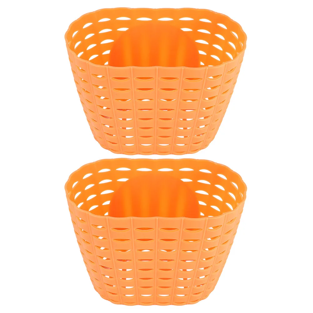 

2Pcs Childrens Bike Basket Front Handlebar Attachment Water Resistant Scratchproof Cycling Storage Holder Bike Basket