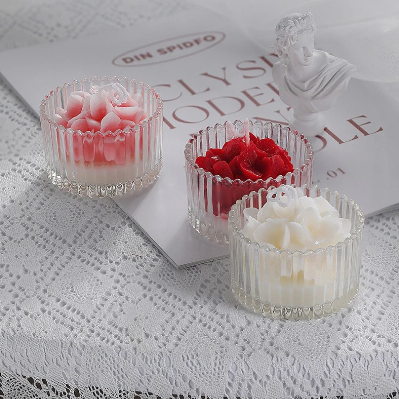 1PC Hydrangea Scented Candles Household Indoor Long-lasting Incense Gift Birthday Souvenir Bedroom Ornament Decoration