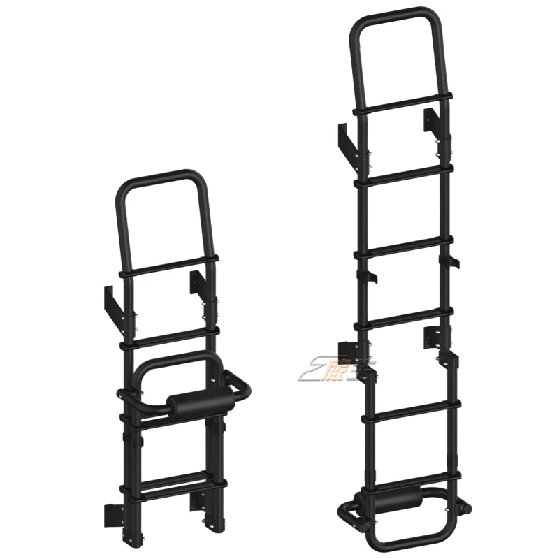 RV ladder Aluminum alloy RV folding ladder Rear ladder Rear  High roof middle top B C type RV  at the tail