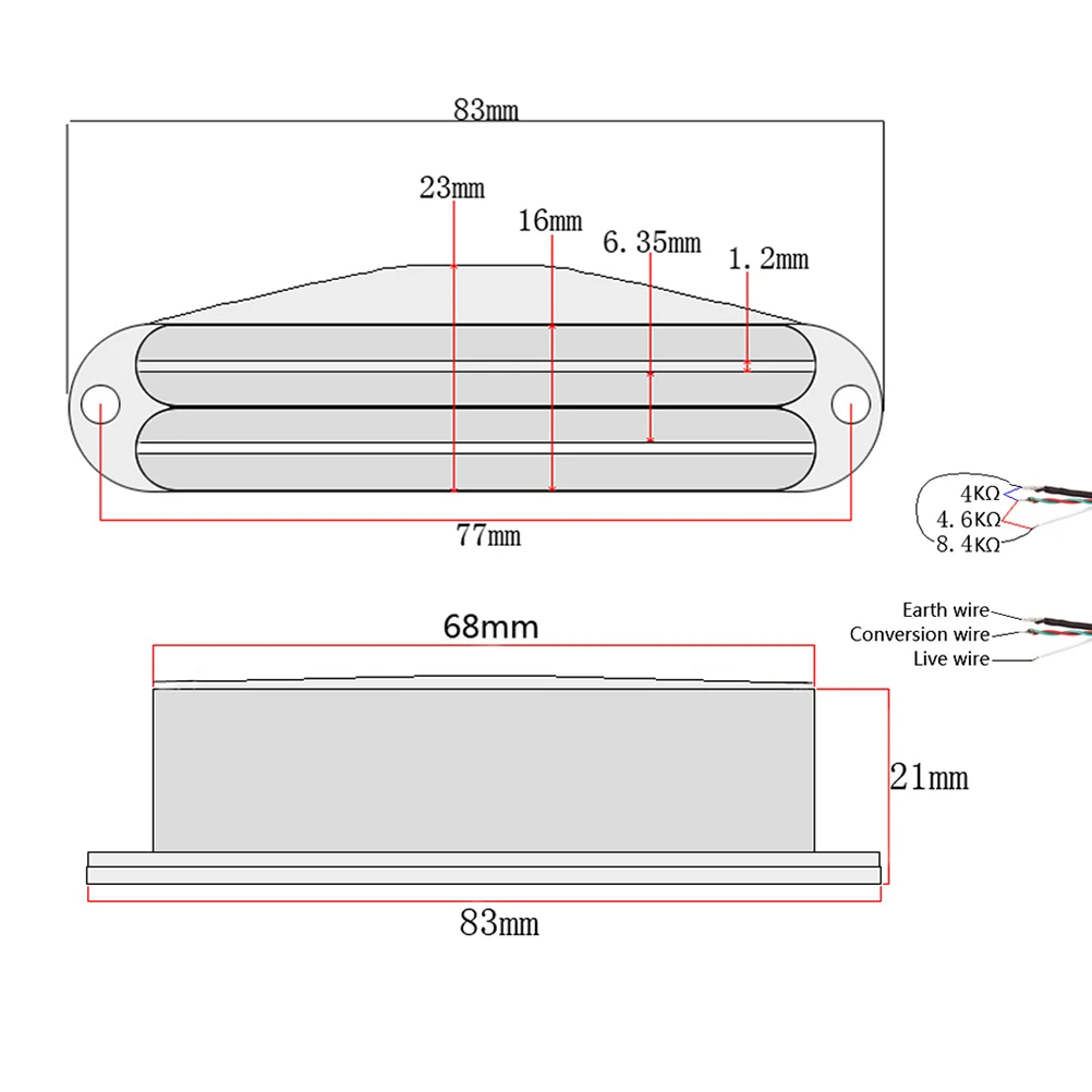 

dual rail humbucker dual rail guitar pickups humbucker pickups dual hot rail neck pickup humbucker