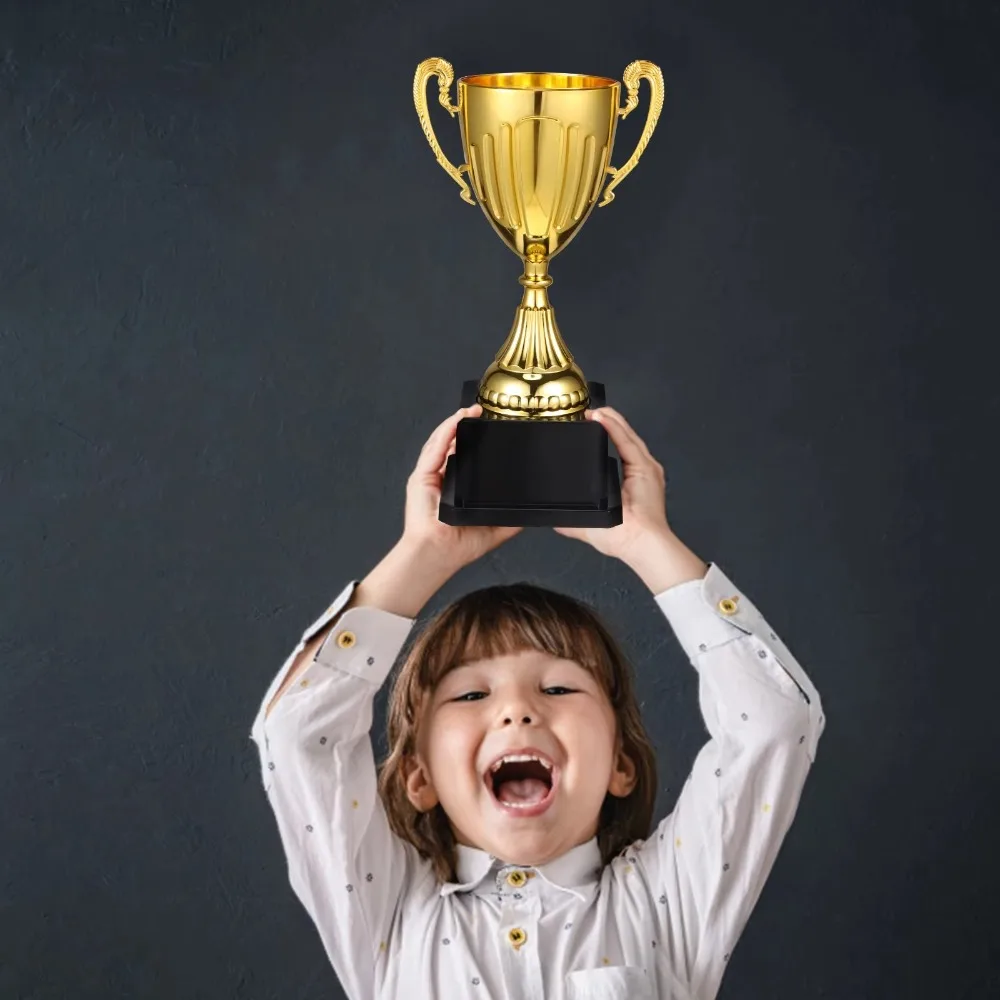 Plastic Gold Trophy Awards Competition Soccer Craft Souvenirs Team Honor Trophy Model Small Prize Cup for Team Sport Competition