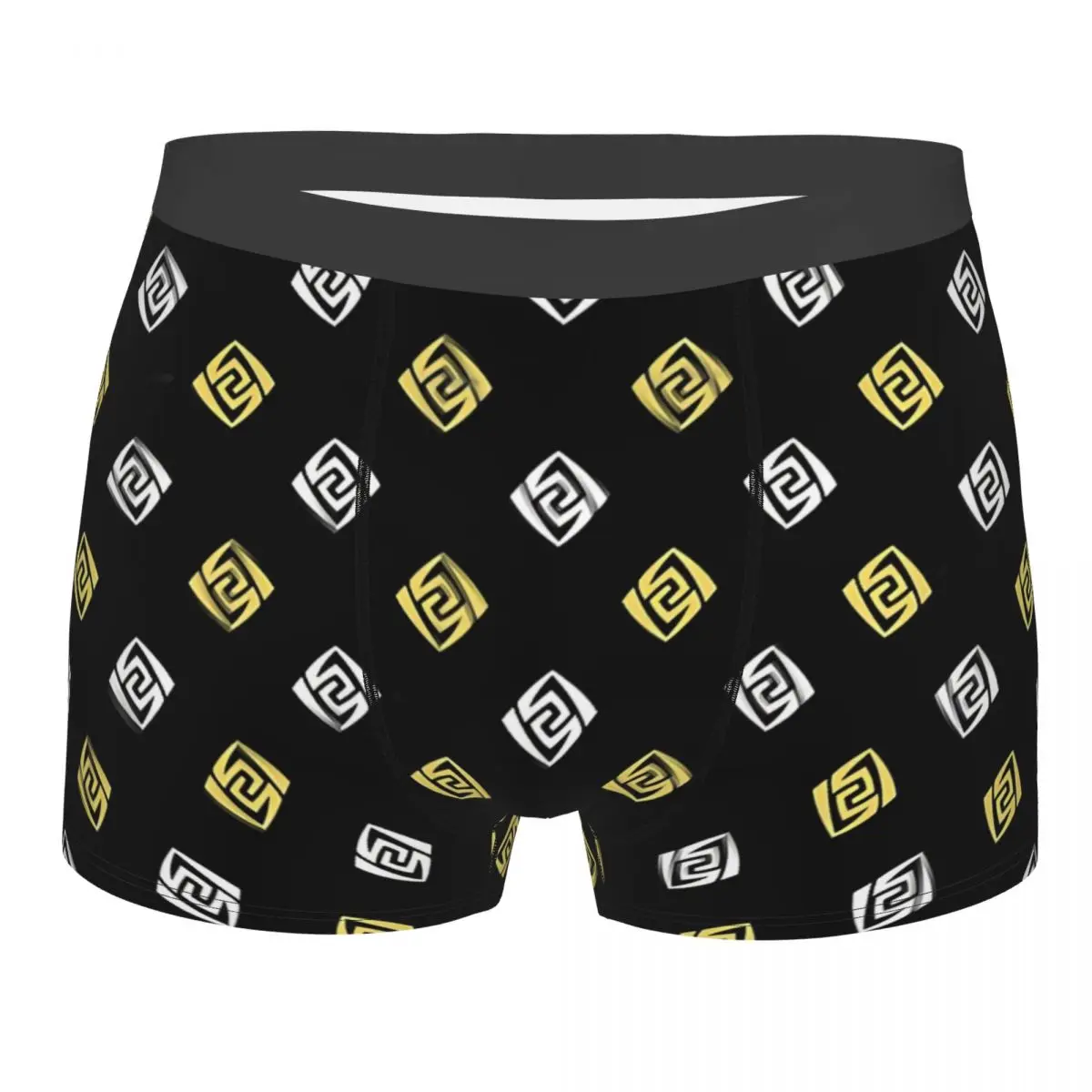 Genshin Impact Geo Elemental Symbol On Black Underpants Breathbale Panties Men's Underwear Ventilate Shorts Boxer Briefs