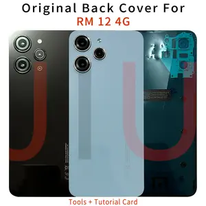 Bilashmart Xiaomi Redmi 12 4G Battery Cover Back Glass Cover Replacement Rear Housing Cover Redmi 12 23053RN02A
