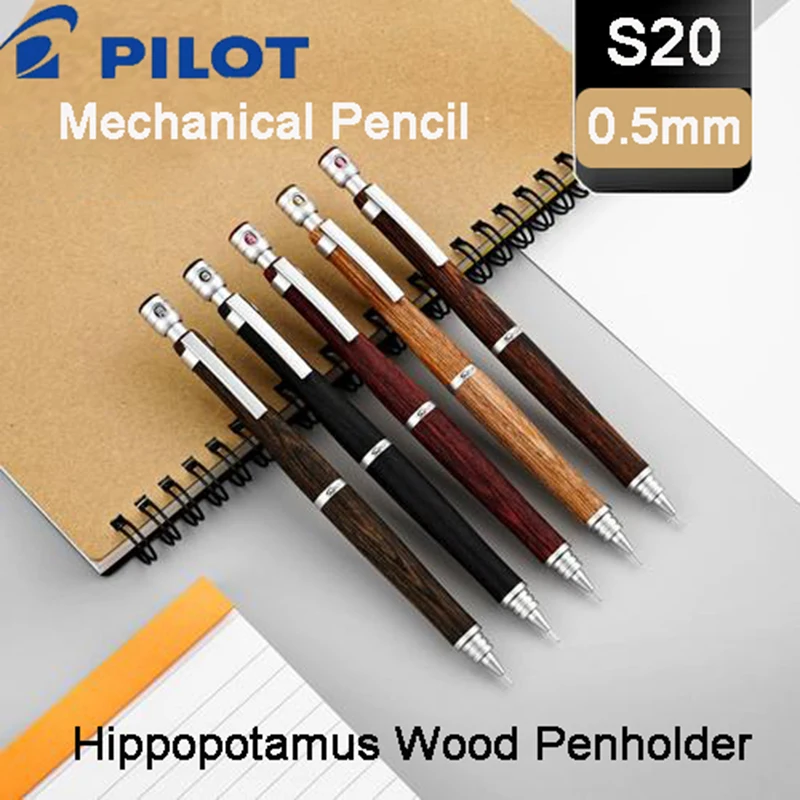 

Pilot Wood Mechanical Pencil S20 Limit Natural Grain Rod Professional Precision Automatic Pencils Eraser Tail Quality Stationery