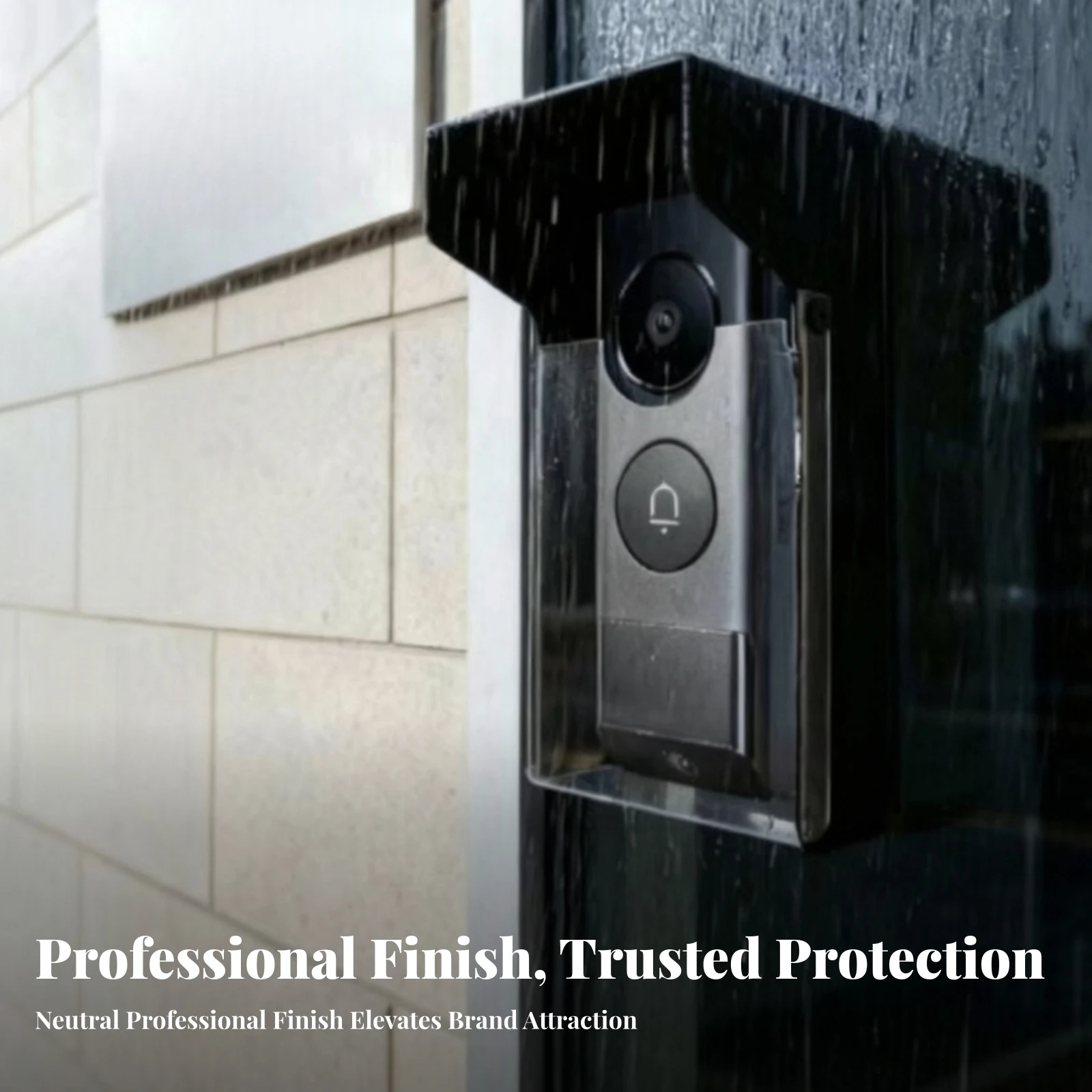 Entry Chime Rain Cover Rust-Resistant Entry Chime Guard with Sunshade Camera Hood with Flip Cover Durable Hardware Easy To