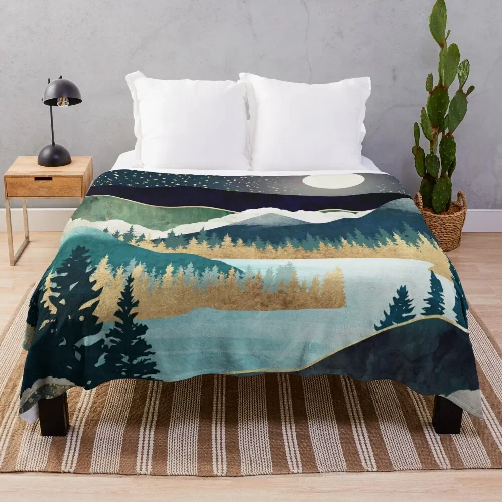 

Star Lake Throw Blanket Dorm Room Essentials wednesday Flannels Decorative Throw Beach Blankets