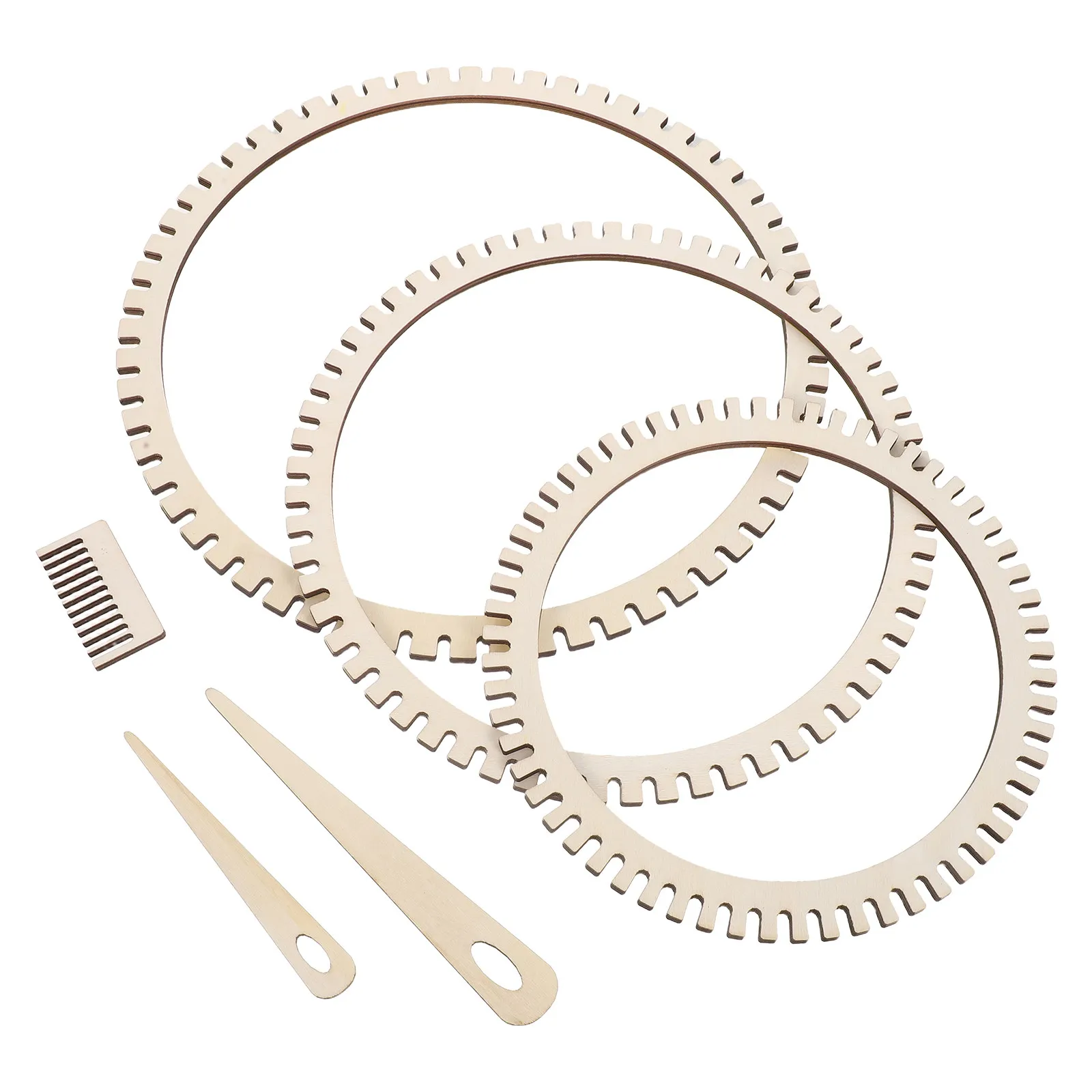 

Набор для вязания из 6 деревянных круговых спиц: идеально для начинающих, для ручного вязания шарфов, браслетов и других поделок из пряжи