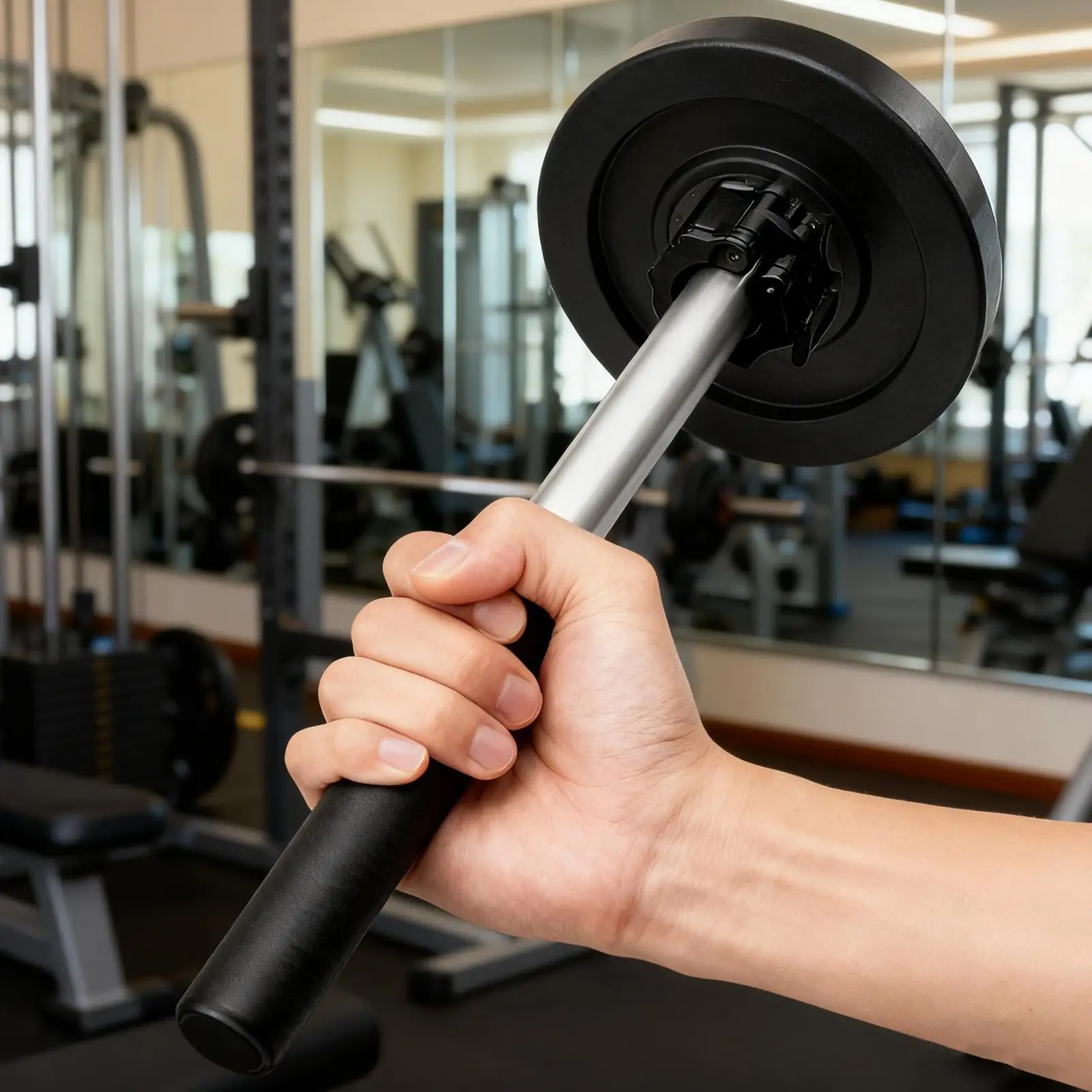 Dumbbell Bar Wrist Bar Exerciser Gear Forearm Strength Trainer For Women Men Home Workplace Gym Fitness Daily Routine