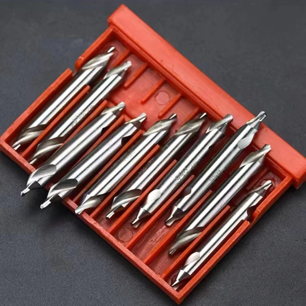 5pcs 1/2/3/4/5/6mm HSS Combined Center Drills Bit 60 Degree High Speed Steel Sink Mechanical Countersink Tools Lathe Metal