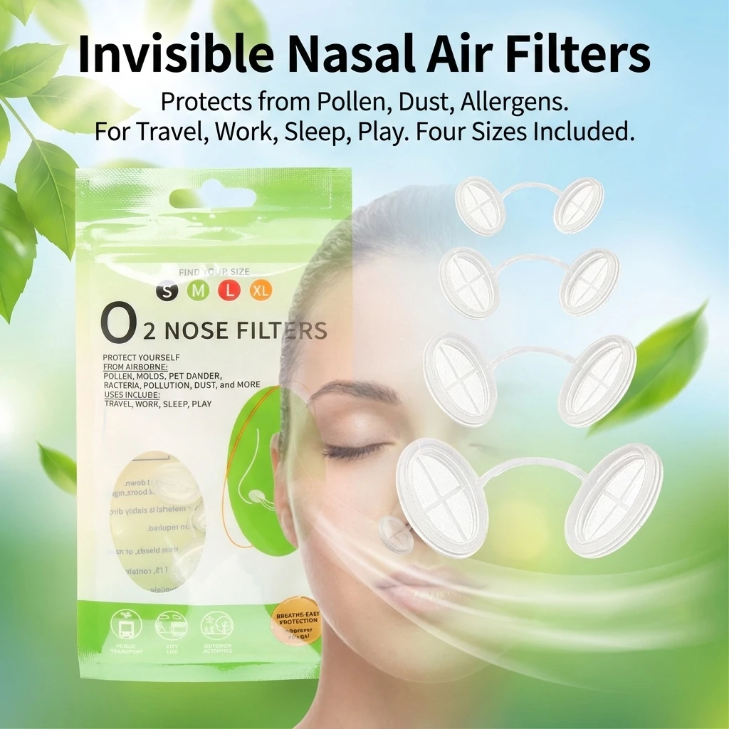 Disposable Invisible Nasal Filter Industrial Nose Protector With Silicone Comfort Fit And Multi Layer Filtration For Workshop