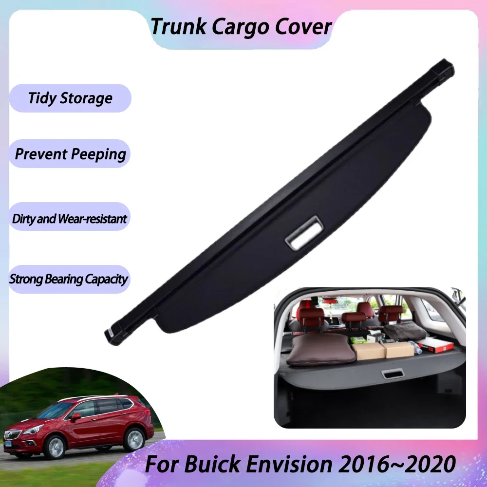 

Trunk Cargo Covers for Buick Envision 2016 2017 2018 2019 2020 Rear Luggage Sorage Tray Rack Car Accessories Retractable Shield