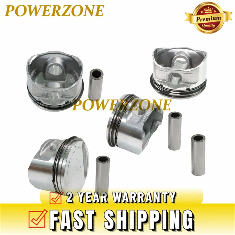 4pcs for 2000-2012 Hyundai Elantra Tucson Kia Soul Sportage G4GC 2.0L Engine Pistons Set 23410-23710 2341023710 NEW