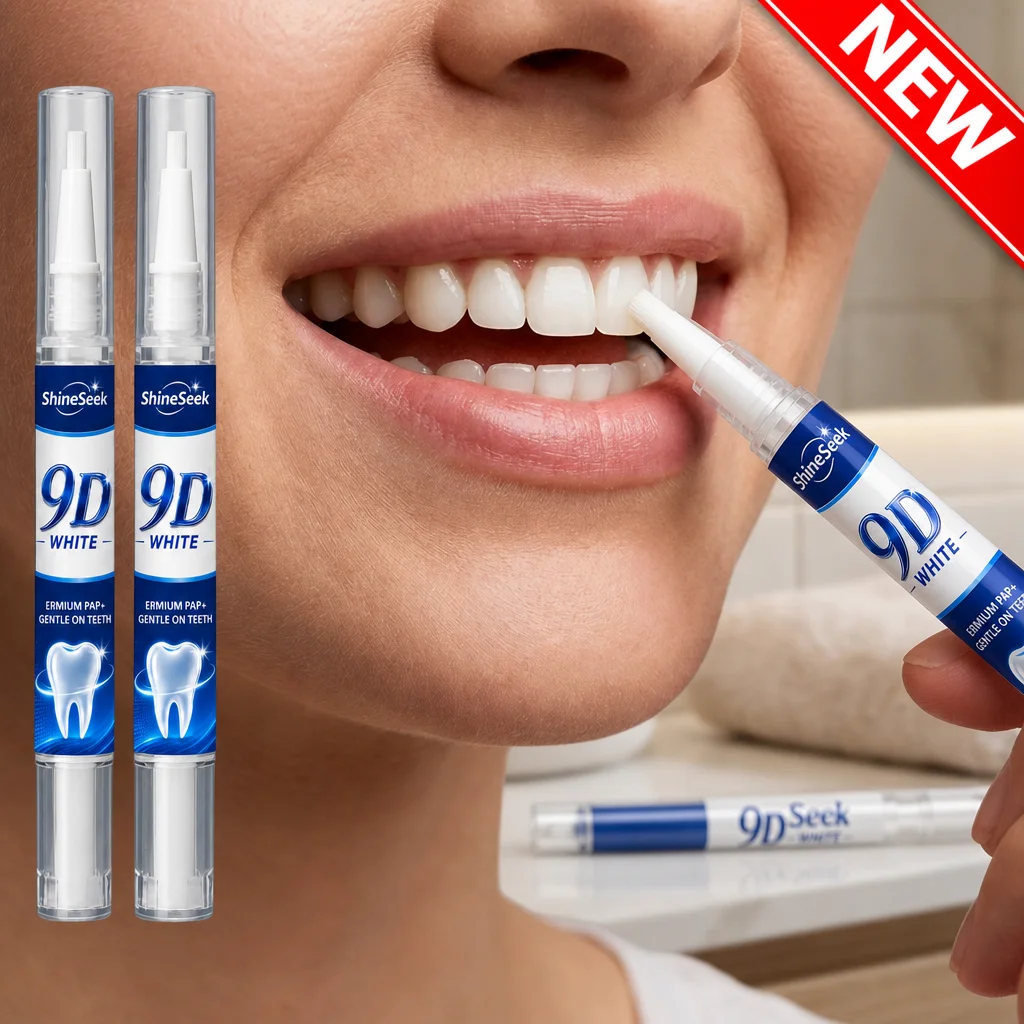 9D Rapid Teeth Whitening Strips, Suitable for Sensitive Gums, Hydrogen Peroxide‑Free Formula, Gently Brightens Teeth