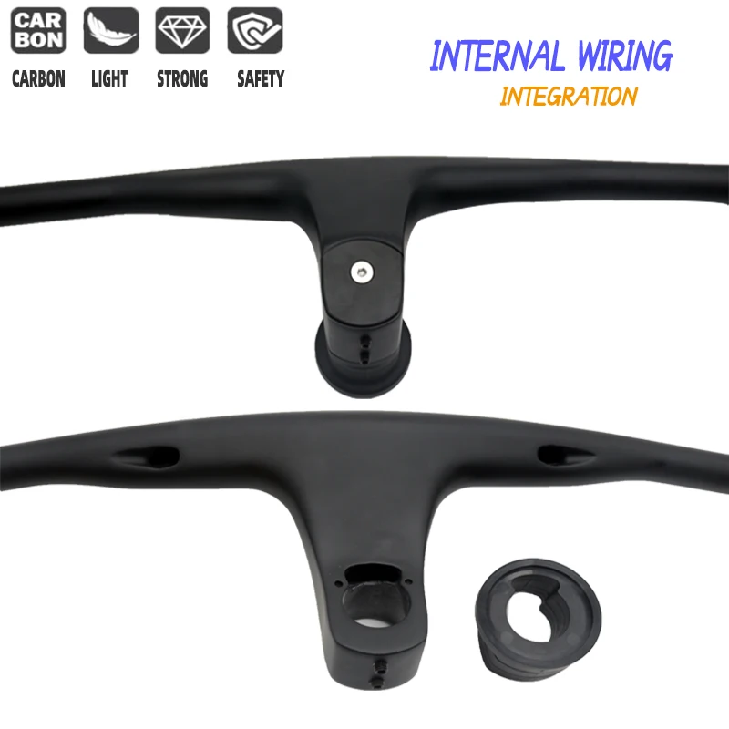 MTB bike handlebar internal handlebar carbon fiber wide 780 semi matte 60/70/80/90/100mm inner integrated handlebar