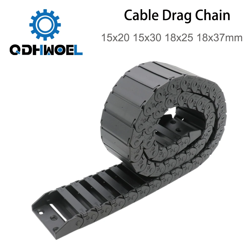 Cable Drag Chain 15x20 15x30 18x25 18x37mm Bridge Type Plastic Towline Non-Opening Cable Carrier for CNC Laser Machine