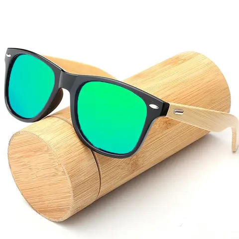Luxury Business Non-polarized Sunglasses Men Women Round Frame UV400 Sports Sun Glasses Vintage Wooden Bamboo Anti-glare Eyewear