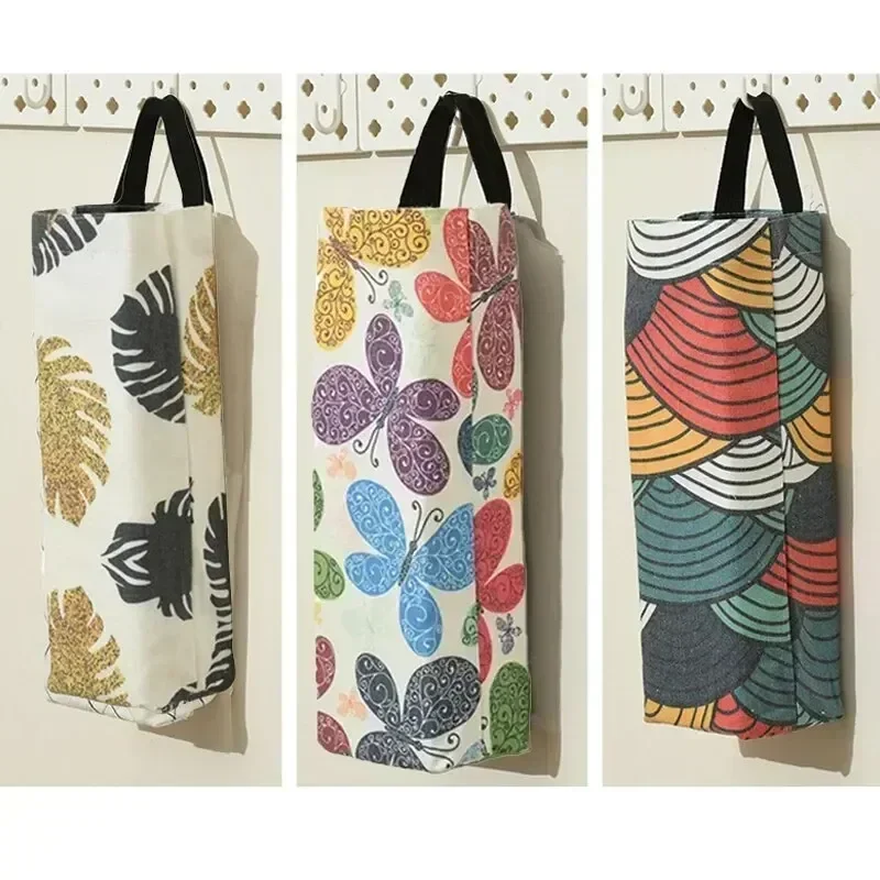 Plastic Bag Storage Bag Garbage Bag Kitchen Organizer Storage Bags Hanging Bag Wall-mounted Splicing Sorting Debris Storage