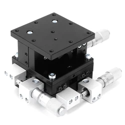 LD60-LM XYZ 3-osiowa ręczna scena liniowa Przycinanie Tuning Stół przesuwny 60 x 60 mm Przycinanie Ręczna scena liniowa