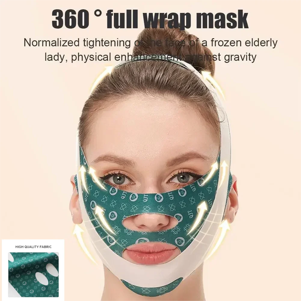 ที่รัดหน้ากระชับสัดส่วน 2 ชิ้น ช่วยยกกระชับใบหน้า ลดเหนียง ปรับรูปหน้า V-Line บริเวณแก้ม คาง และลำคอ พร้อมสายรัดนวดผ่อนคลาย