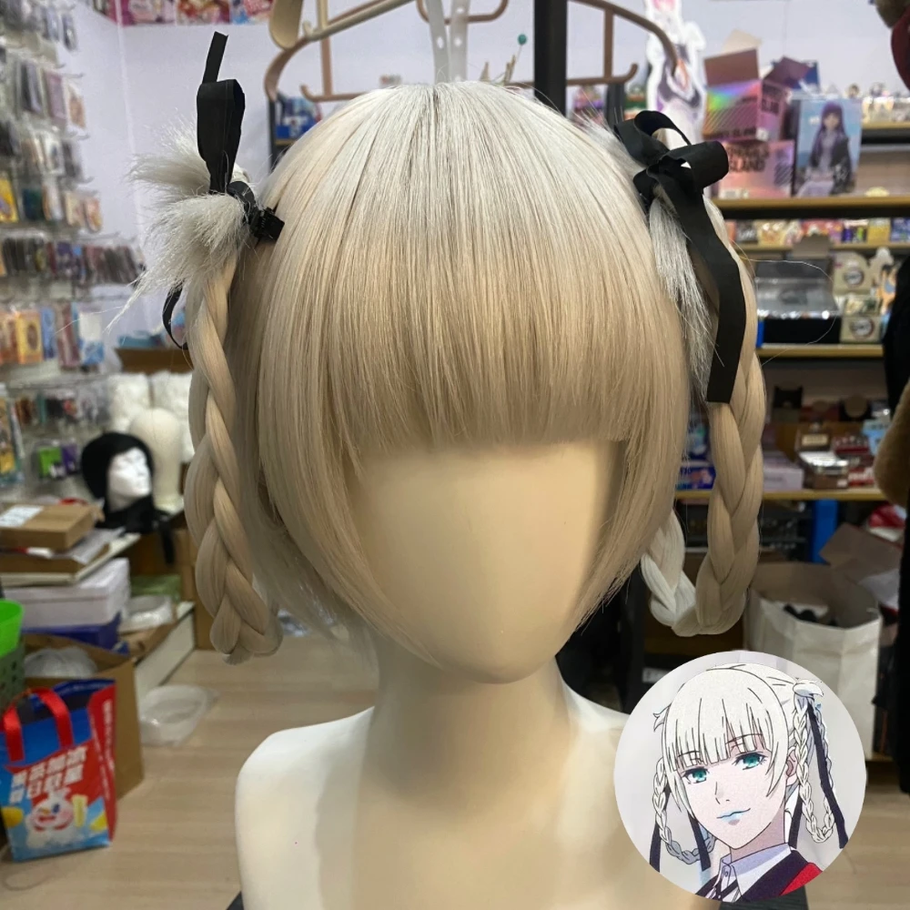 Kirari Momobami Cosplay Wig Detachable Braid Wig Rose Net Cap Heat Resistant Synthetic Fiber Wig for Halloween Party Cosplay Wig