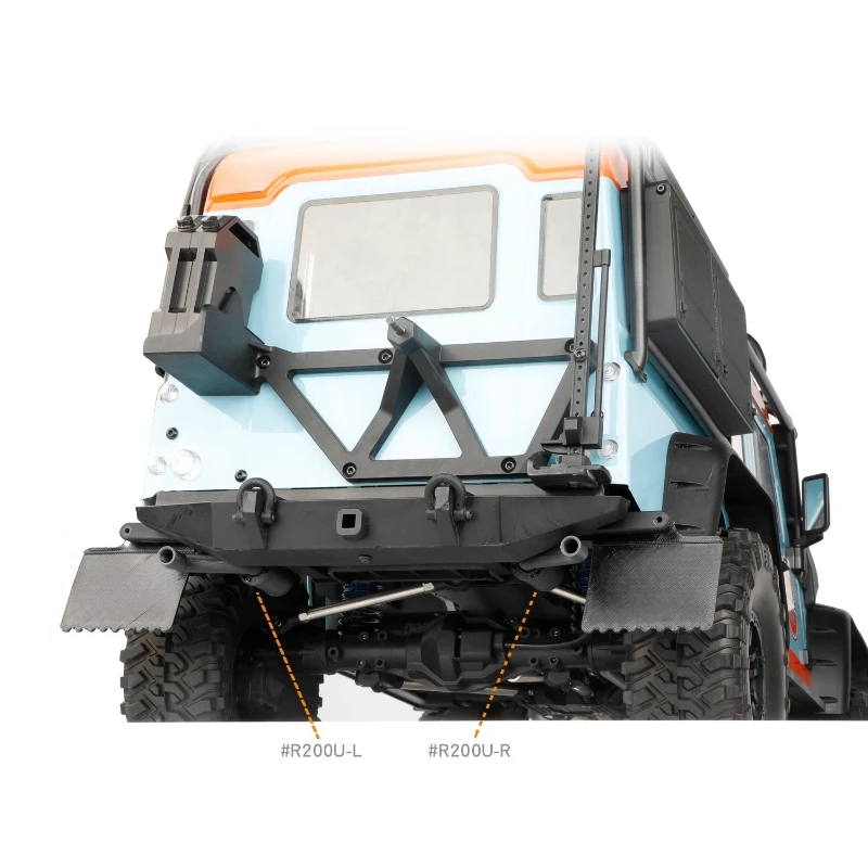 1 conjunto de tubos de escape retrô de plástico simulado para carro crawler 1/8 RC MJX H8H acessórios