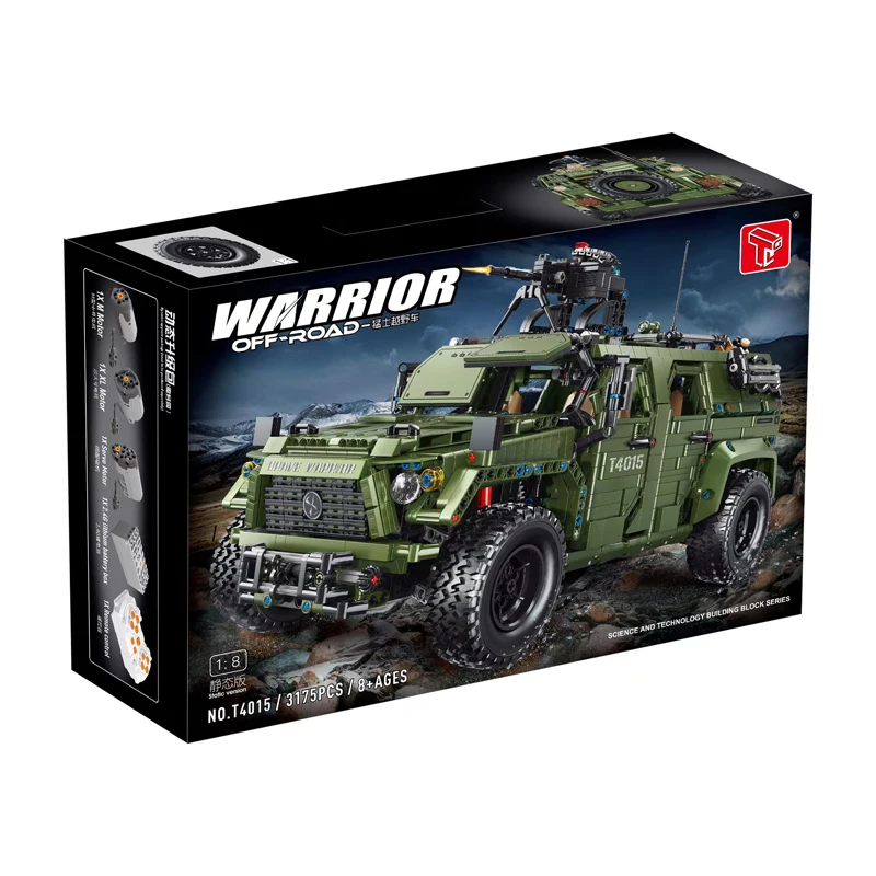 IN STOCK T4015 3175pcs Military Off-road Vehicle Building Blocks MOC Technical Remote Control Truck Bricks Toys for Boys Gift