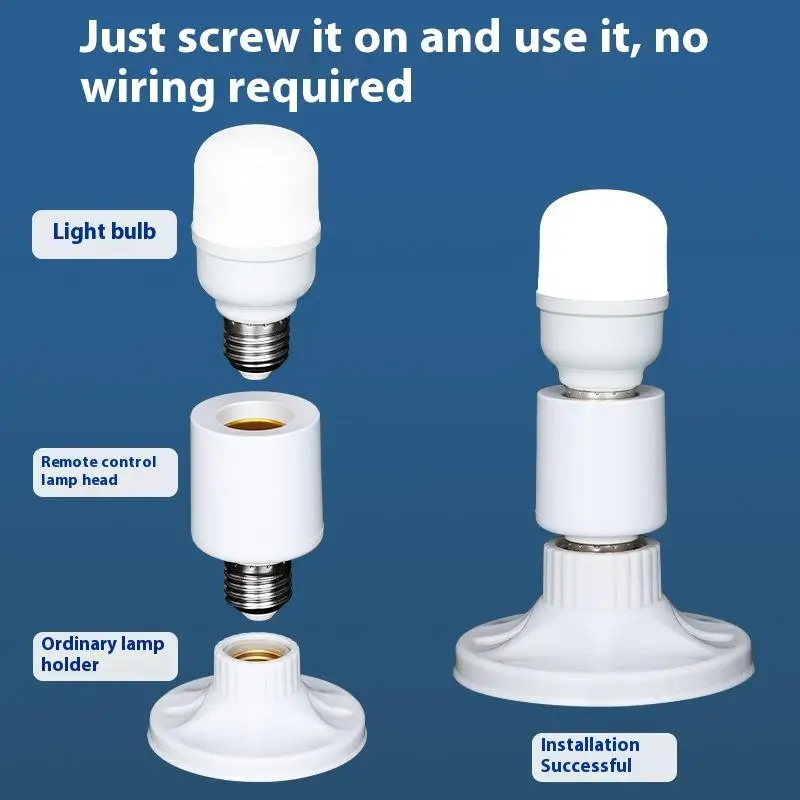 

E27 60W WireLess Remote ControL Smart Timer Switch Lamp HoLder 110V 220V House MuLti LiGht Baby Room Bedroom Timer Switch New