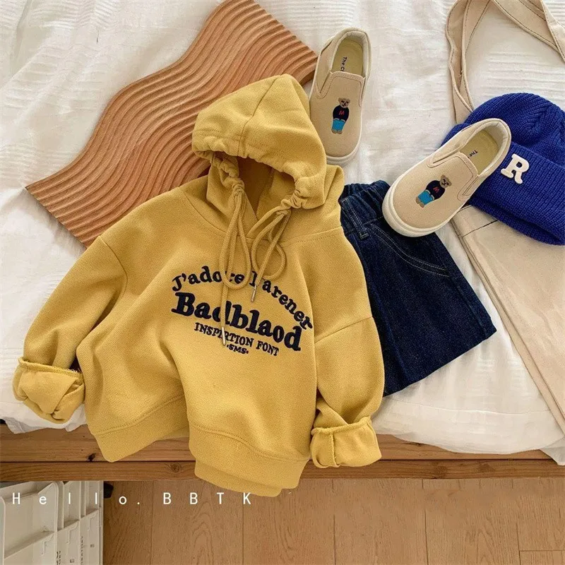 Boys Hoodies Sweatshirts Cotton Tops Outwear 2023 Lapel Spring Autumn Windproof Kids Plus Size Children\'s Clothing