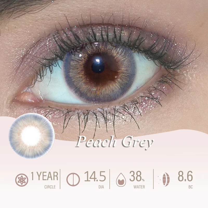 VisualClick 1Pair [Normal ~ -8.00] Graded Colored Contact Lens for Eyes Natural Contact Lenses Degree Contact Lens Diopter Lens