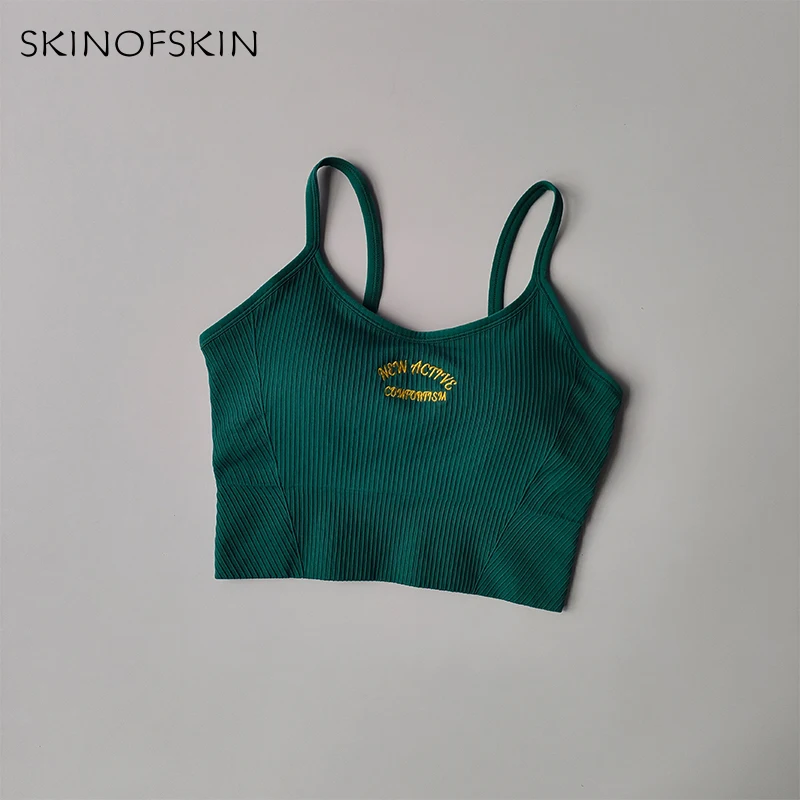 Farbblockierender kleiner Sport-BH mit Trägern für Damen, festem Körbchen, Fitness-BH, Lauf-BH, Beschleunigungs- und Trockentrainings-Yoga-Oberbekleidung – Detail 6
