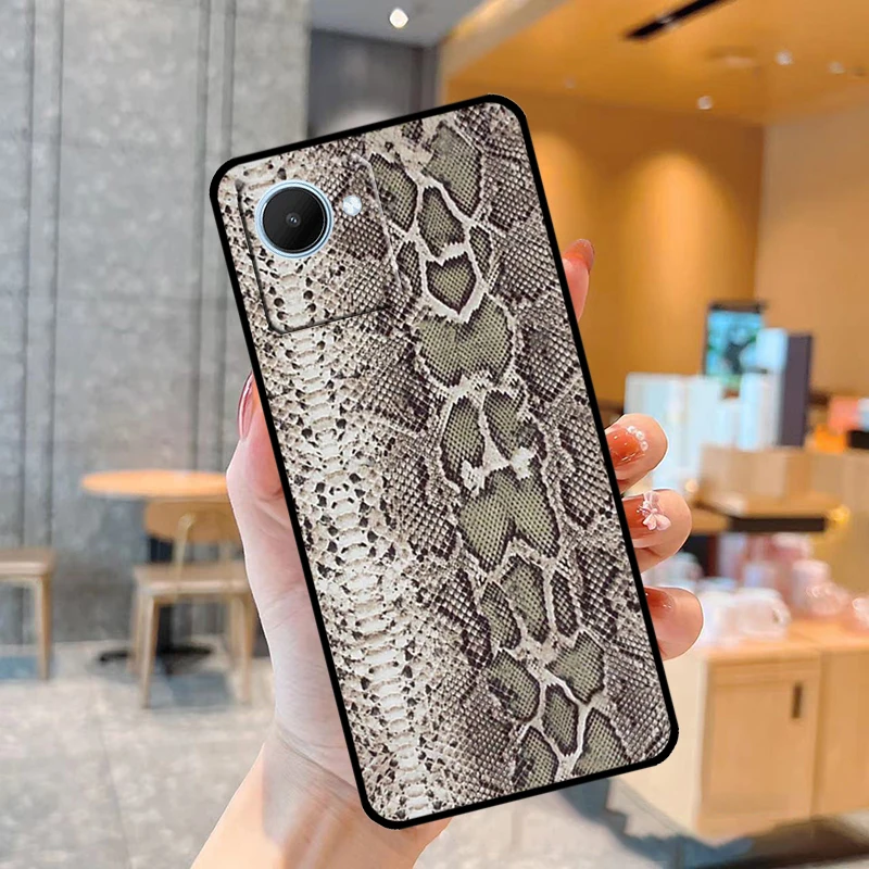 كوبرا بيثون جلد الثعبان ل Realme C75 C71 C55 C53 C67 C61 C33 C63 C51 C65 GT7 Pro 10 11 12 13 14 15 Pro Plus #2