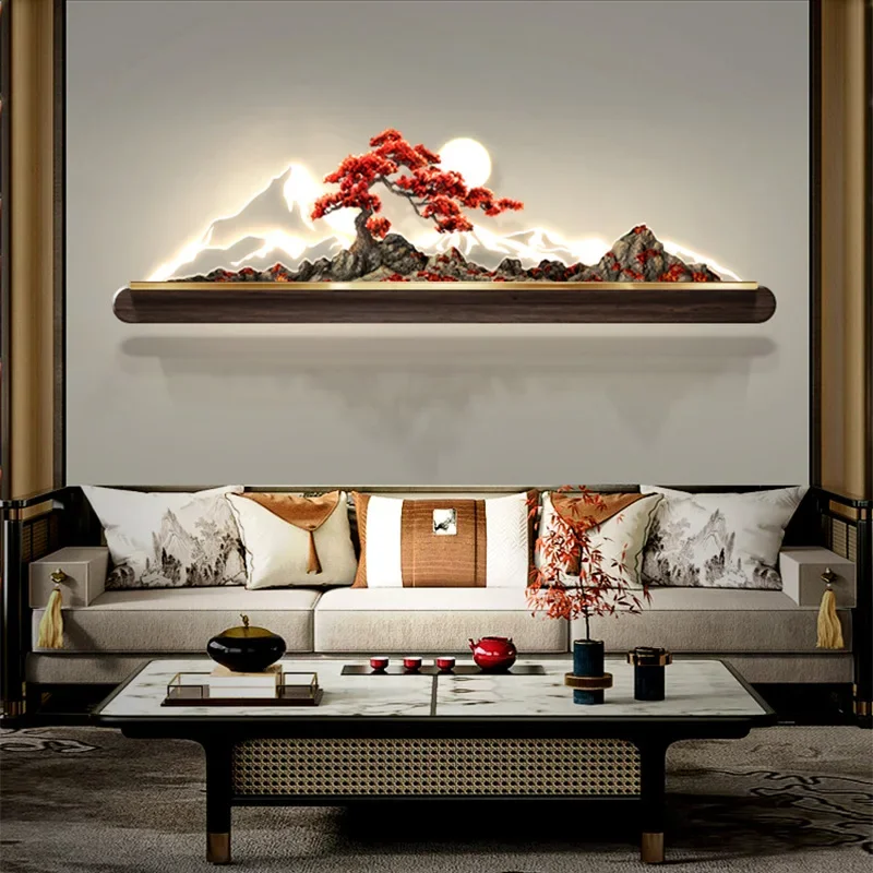 living room decorative painting,  sofa background wall new Chinese landscape wall hanging painting