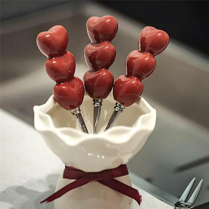 ABDJ-Muchedor de fruta para el hogar, tenedor de postre, estilo moderno para decorar la mesa de comedor para cumpleaños, reuniones familiares
