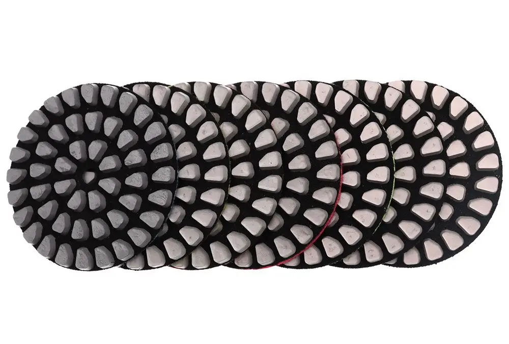 7 Stück 4-Zoll-Trockenpolierscheiben für Betonböden, 6 mm, super scharfe Schleifscheiben für Granit, Marmor und Betonböden. – Detail 3
