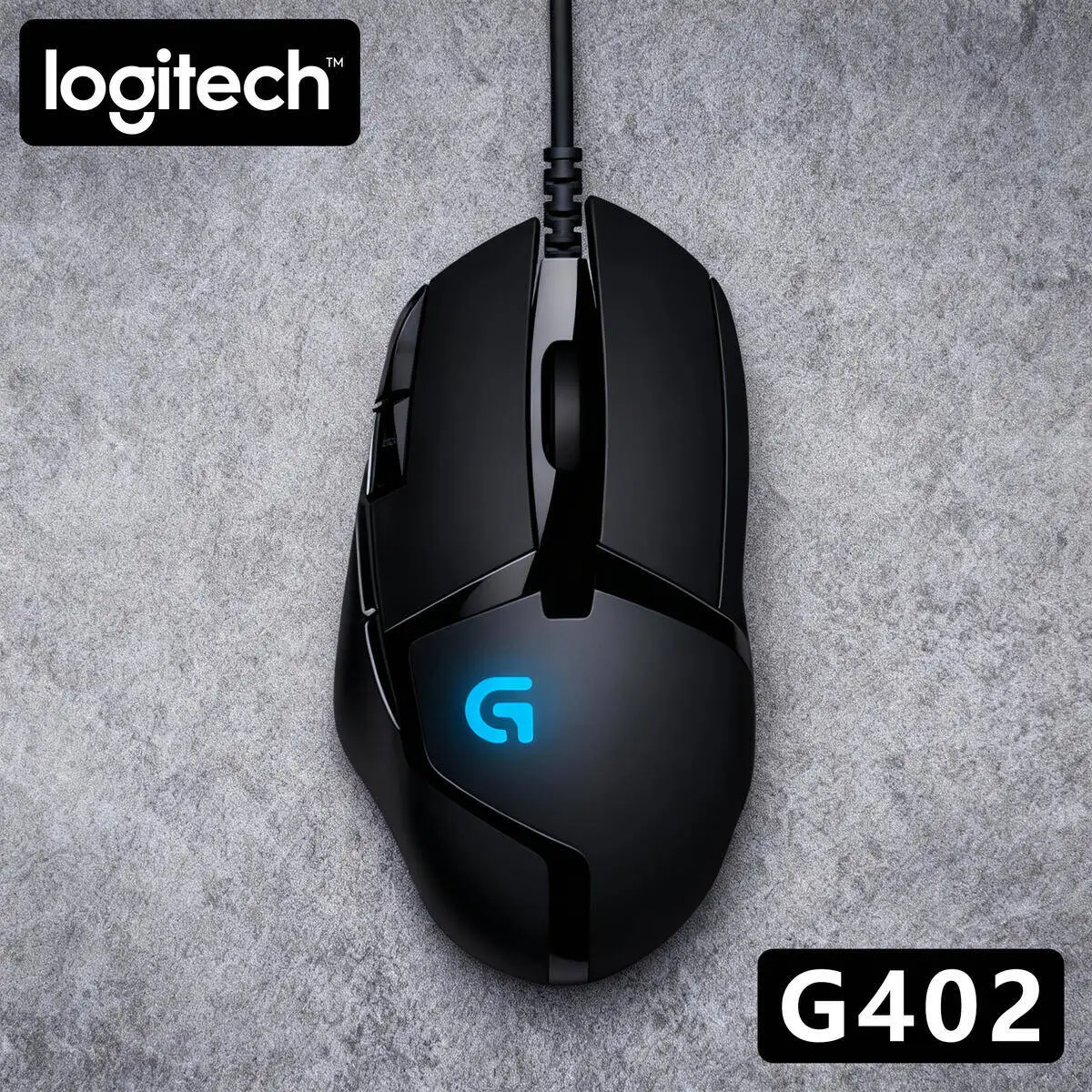

Logitech G402 Wired Gaming Mouse, 4000 DPI, 8 Custom Buttons, 1ms Response, 500 IPS Tracking, Mac/Windows Compatible