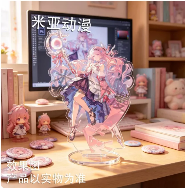 Japanese Anime Wuthering Waves Denia Acrylic Double-Sided Stand Figure Model Plate Cosplay Collection Desktop Decor Gifts MM