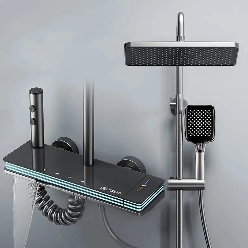 

Premium Digital Touch-Control Shower System for Ultimate Relaxation - Ideal for Tech-Lovers in Modern Homes and Hotels