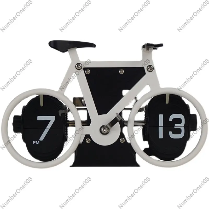 

Bicycle Flip Clock Retro Desk Decoration Creative Gift for Men Husband Friends