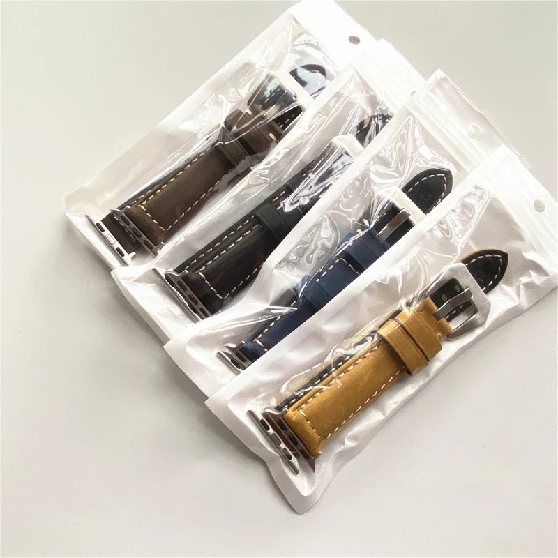 Suitable for Apple Watch strap serises 9/10 strap Crazy Horse Brown pattern bracelet 38mm 42mm 49mm