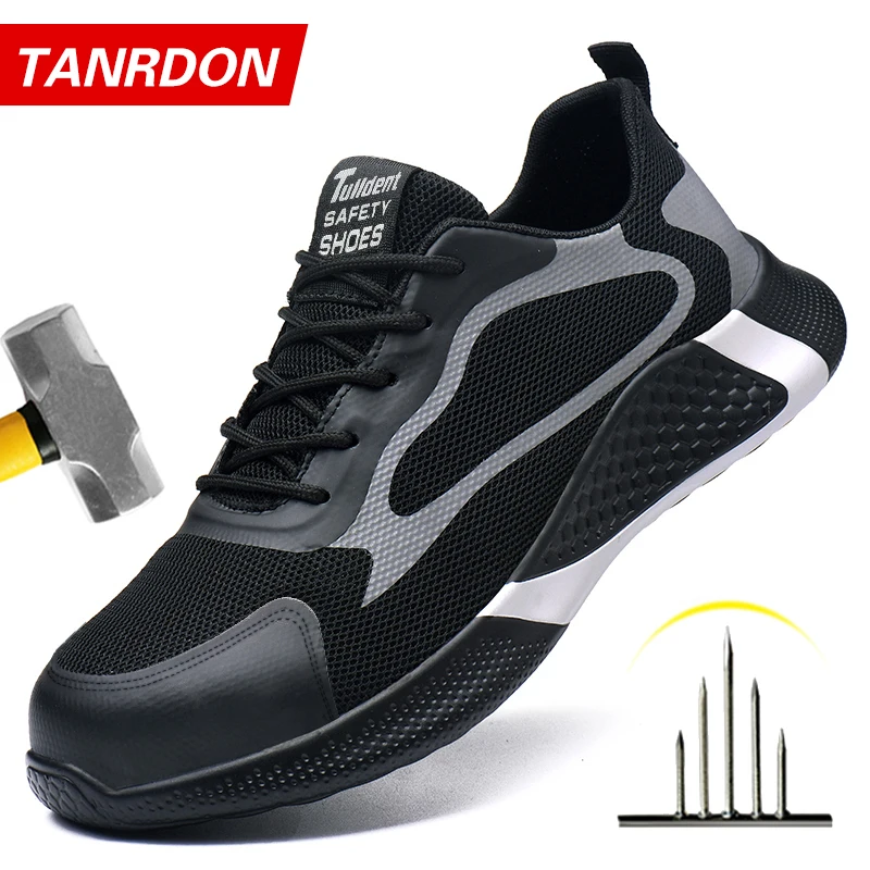 Men's Safety Shoes, Anti Puncture and Anti Smashing Work Shoes, Fashionable Safety Boots, Protective Shoes