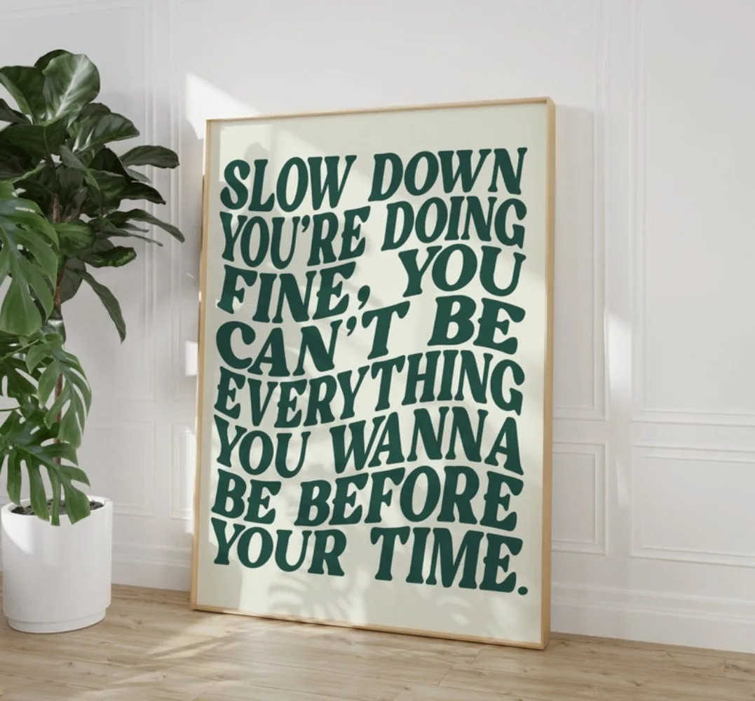 Song Lyrics Printing-Music Wall Art-Disco Pop 70s-Pop Music Letter Printing-Wall Poster Decoration Frameless Canvas Painting