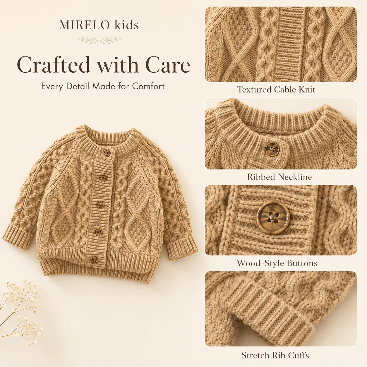 Autumn Sweater Children's Clothes Sweater Knit Cardigan for Girls Boys Long Sleeve Keep Warm Thickened Jacket Outfit Coat
