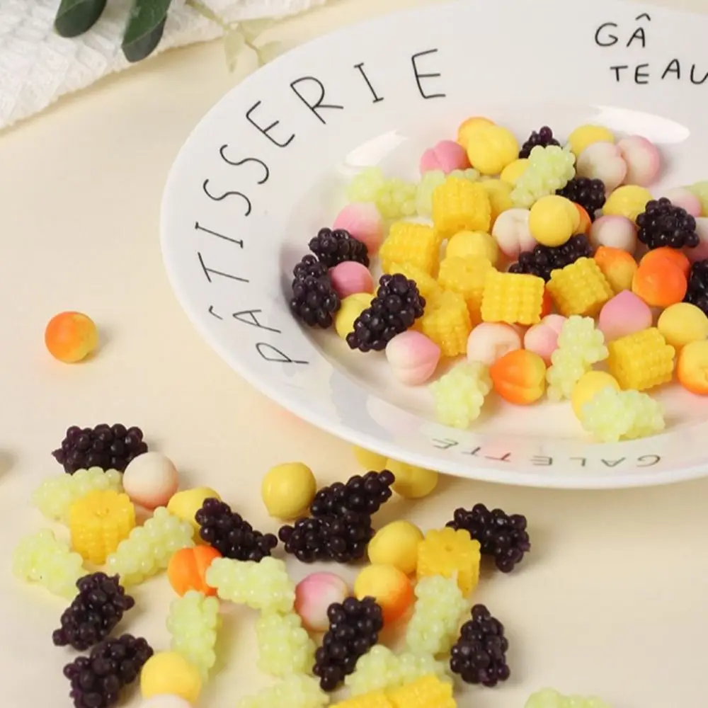 Miniature Grapes Squeeze Sensory Corn Pretend Play Squeeze Peach Mini Simulation Food Simulation Fruit Model Dollhouse