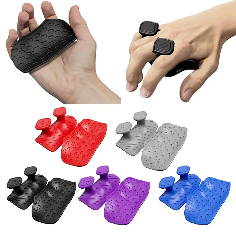 1 Pair Anti-Slip Silicone 2-Finger Palm Protection Weight Lifting Dumbbell Deadlift Pull-Up Grippers Training Fingerless Gloves