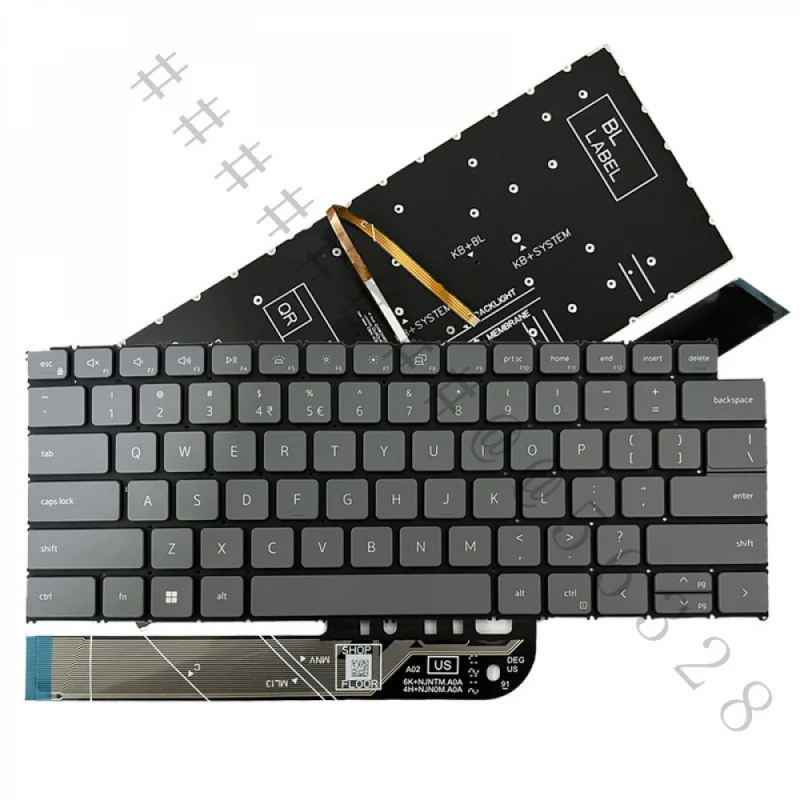 SZA+0M00KX PK133ZW2B02 Brand New US Layout Backlit Laptop Keyboard For Dell Vostro 5310 5320 5410 5415 Latitude 3320 3420 Grey N