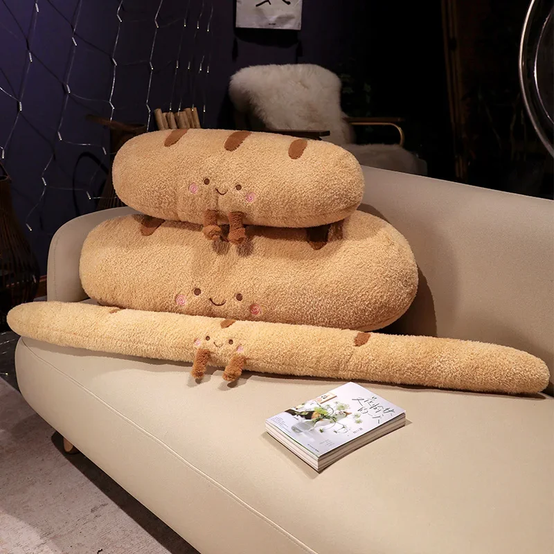 Nuevo estilo de juguetes, almohada de felpa de pan, juguetes de peluche, comida de Baguette francesa, accesorio de decoración para fiesta, cojín para dormir, regalo de cumpleaños