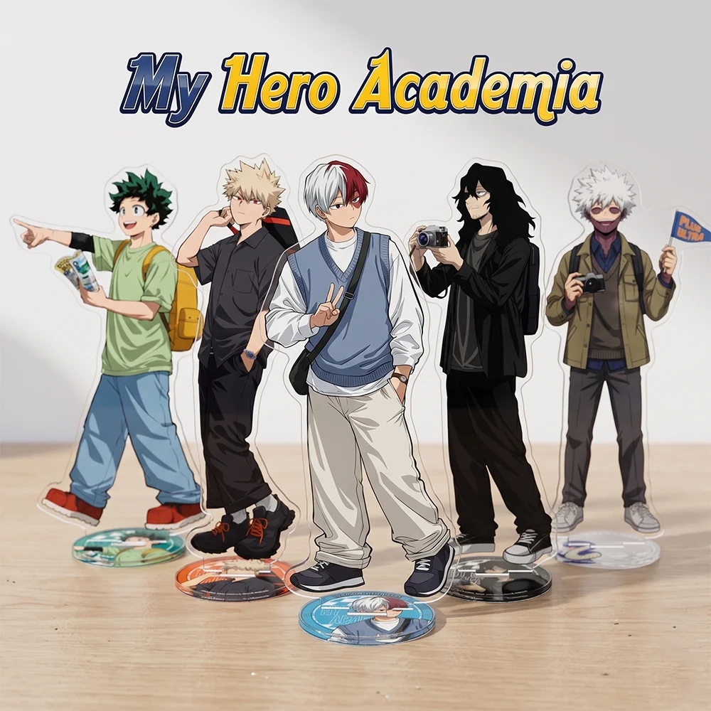 My Hero Academia Nationwide Travel Ver 15CM Double Sided Acrylic Stand Keychain 2026 New Anime Stand Izuku Shota DABI Fans Gift