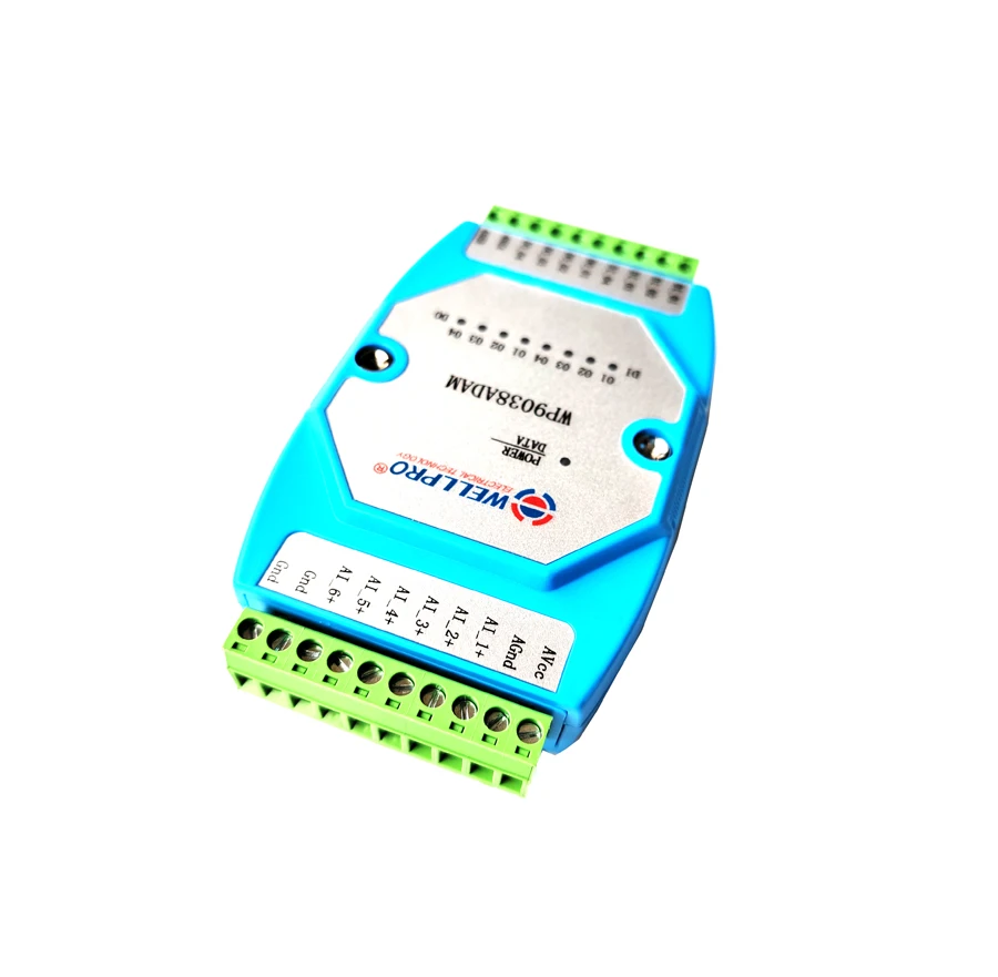 Входной цифровой входной и выходной модуль 6AI 4DI 4DO 0-20MA 4-20MA RS485 MODBUS RTU для связи WP9038ADAM WELLPRO